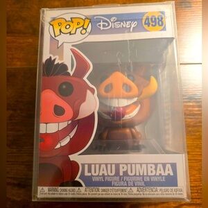 Funko Pop Disney Lion King Luau Pumbaa In Protector NEW #498